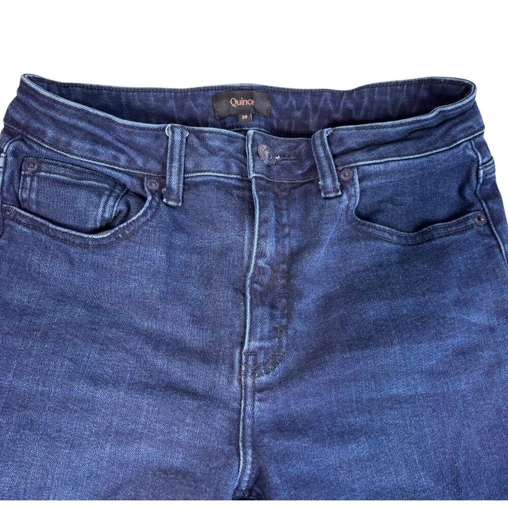 QUINCE ORGANIC WOMEN'S BELLA STRETCH WIDE LEG JEANS SIZE 28 - Picture 2 of 4